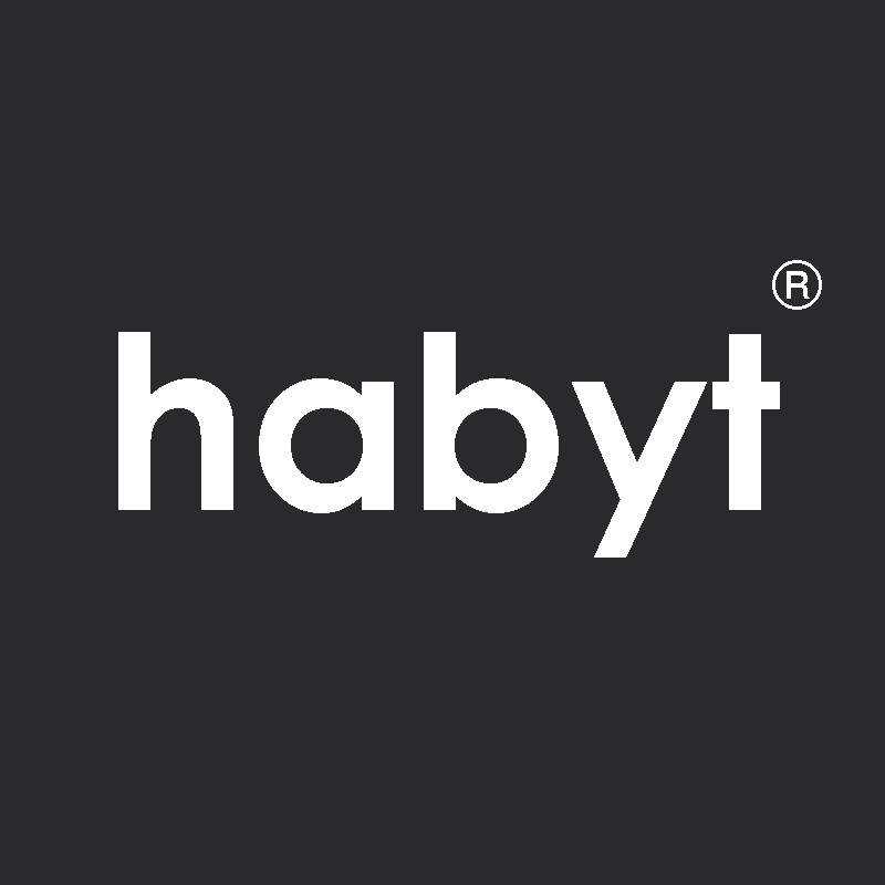 habyt smile logo on a charcoal coloured background